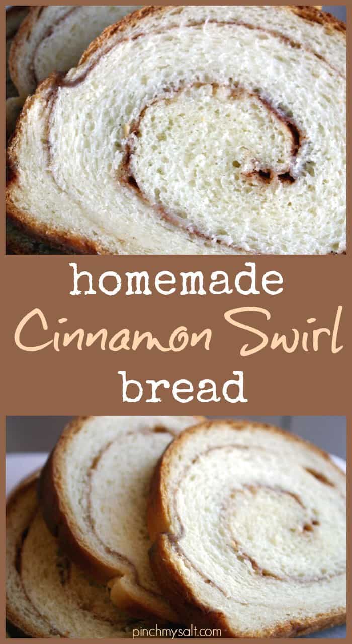 Homemade Cinnamon Swirl Bread recipe | pinchmysalt.com