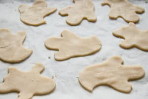 Halloween Ghost Sugar Cookies Unbaked | pinchmysalt.com