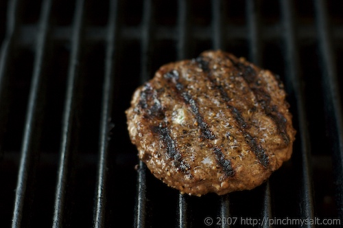 Blue Cheese Burger on the Grill