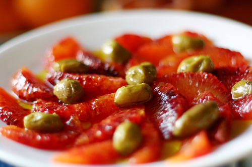 Sicilian Blood Orange Salad with Green Olives | pinchmysalt.com