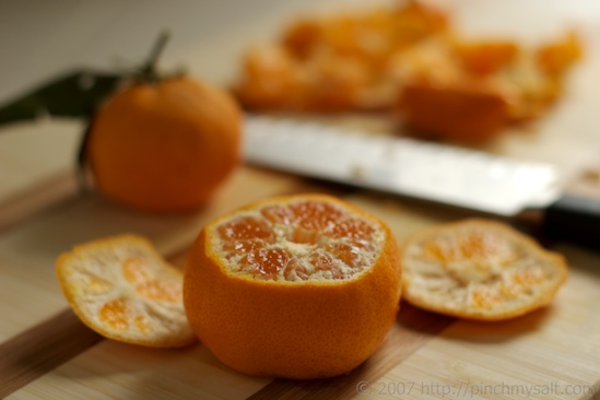 Cut ends off Tangerine
