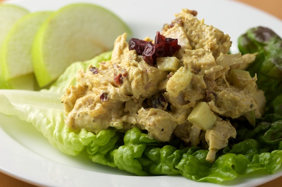 Curried Turkey Salad with Apples, Cranberries, and Walnuts | pinchmysalt.com