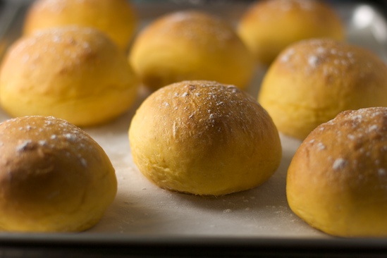Bake rolls for 20-25 minutes or until lightly browned. Enjoy warm with lots of butter!