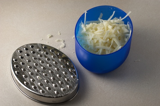You will need about 2 cups of shredded Manchego Cheese. If you can't find Manchego, you may substitute Gruyere.