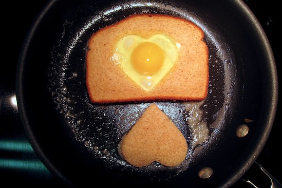 Egg in a Heart in a Pan
