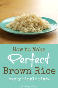 How to make perfect brown rice | pinchmysalt.com