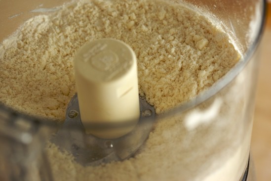 Process Butter and Flour until it looks like Bread Crumbs