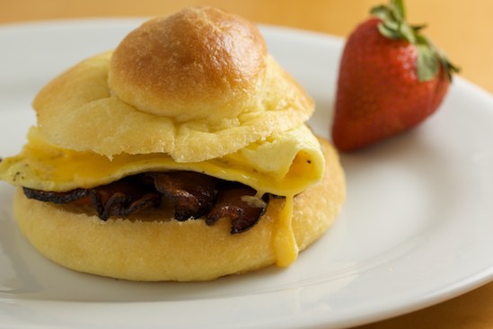 Brioche, Bacon and Egg Breakfast Sandwich