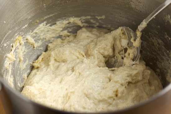 Stirring Focaccia Dough