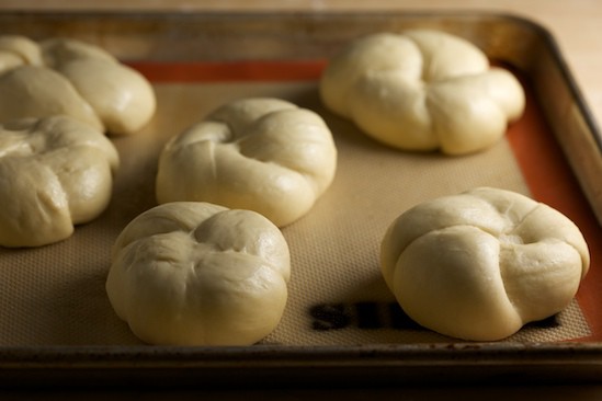 Kaiser Rolls after Proofing