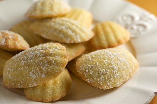Madeleines Dusted with Powdered Sugar