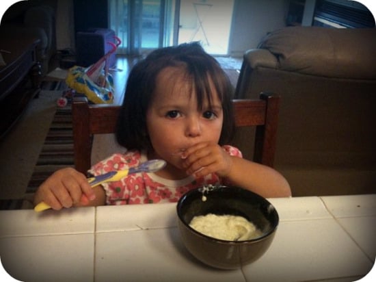 Abby Eating Tapioca