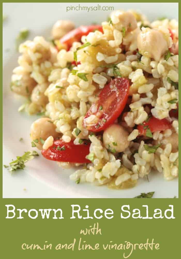 Brown Rice Salad with Cumin and Lime Vinaigrette | pinchmysalt.com
