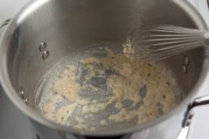 Whisking butter and flour