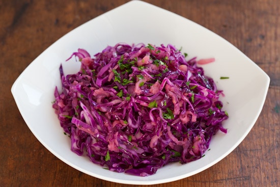 Warm Cabbage Slaw with Caraway Seeds