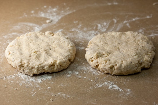 Two Rounds of Scone Dough