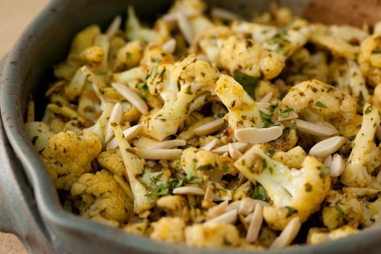 Cauliflower with Curry Butter and Almonds