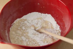Pour Wet Ingredients into Dry