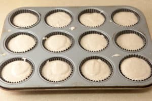 Muffin Cups Filled with Batter