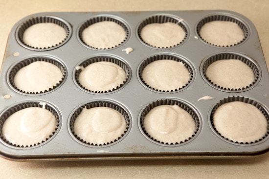Muffin Cups Filled with Batter | pinchmysalt.com