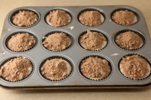 Cinnamon Streusel Muffins Ready for Oven