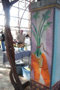 Carrot Mosaic at The Vineyard Farmer's Market