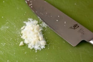 Chop Garlic with Kosher Salt