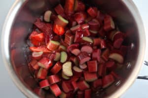 Making Strawberry-Rhubarb Compote