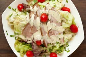 Green Salad with Tri-Tip and Chipotle Ranch Dressing