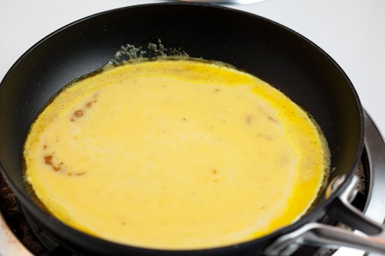 Egg Mixture in pan