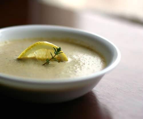 Creamy Cauliflower and Artichoke Soup