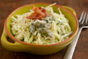 Coleslaw with Bacon and Blue Cheese
