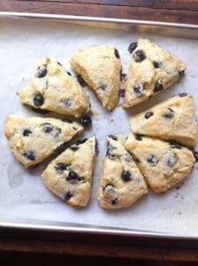 Buttermilk Blueberry Scones out of the oven