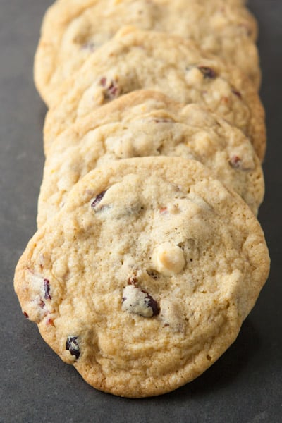 Cranberry White Chocolate and Pecan Cookies