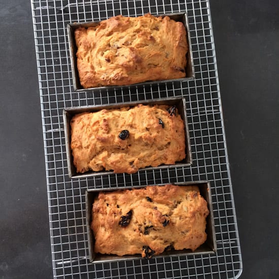 Sweet Potato Bread Out of the Oven