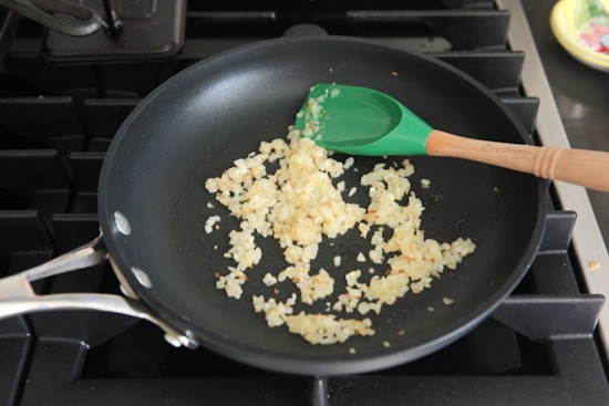 Sauteed onion in skillet