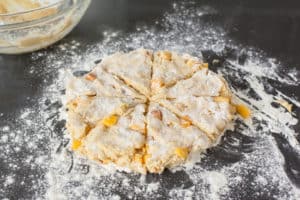 cut scone dough