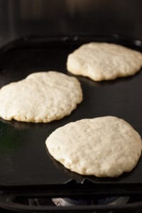 Sourdough pancakes on the griddle | pinchmysalt.com