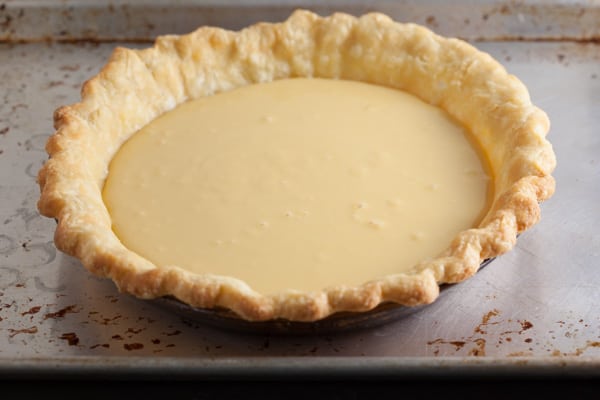 Lemon Cream Pie ready for the oven | pinchmysalt.com
