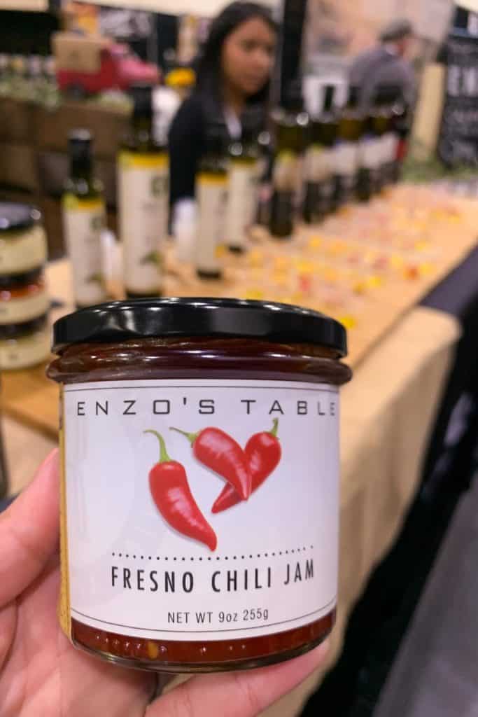 Jar of Fresno Chili Jam at California Food Expo